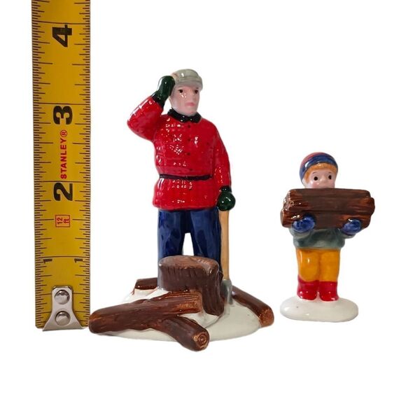 Department Dept 56 Woodsman Boy Snow Village Figures Porcelain Ceramic Winter - Picture 2 of 16